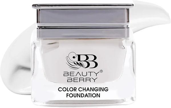 Beauty Berry Color Changing Foundation – 30g | Flawless Color Changing Foundation with Satin Finish, Makeup Base Moisturizing, Long Lasting Waterproof Foundation for Face Makeup