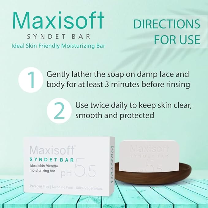 Maxisoft Syndet Bar for Cleansing & Moisturizing - 75 Gms