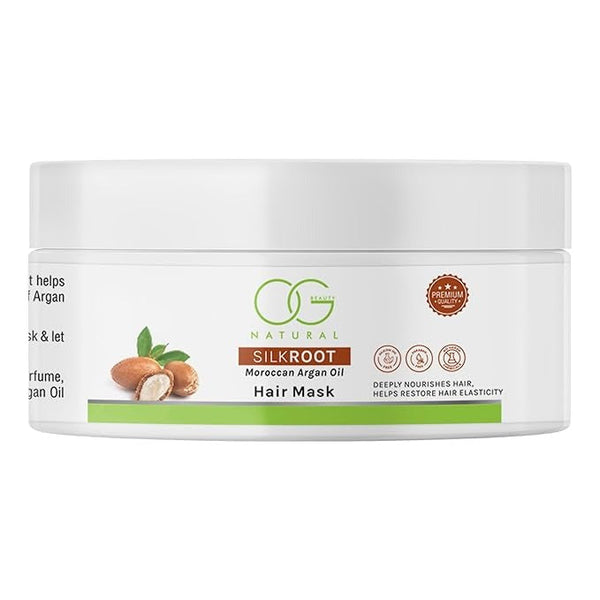 OG BEAUTY Natural Silkroot Moroccan Argan Oil Hair Mask - 200 gms