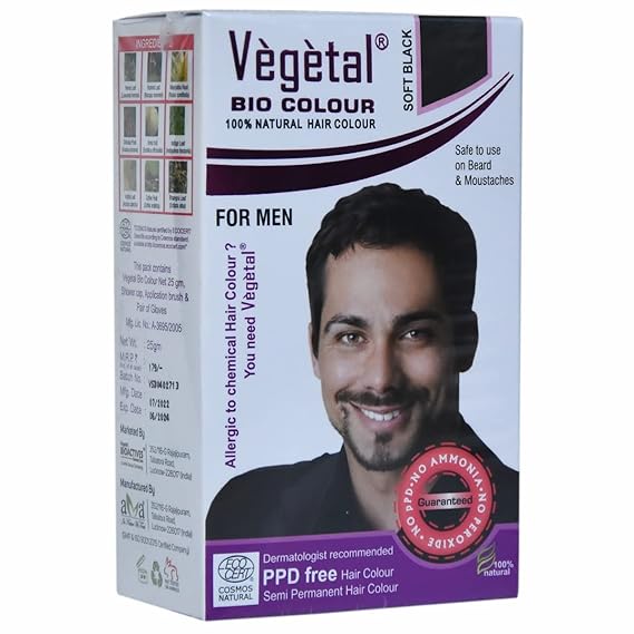 Vegetal Bio Hair Colour Soft Black  - 25 gms