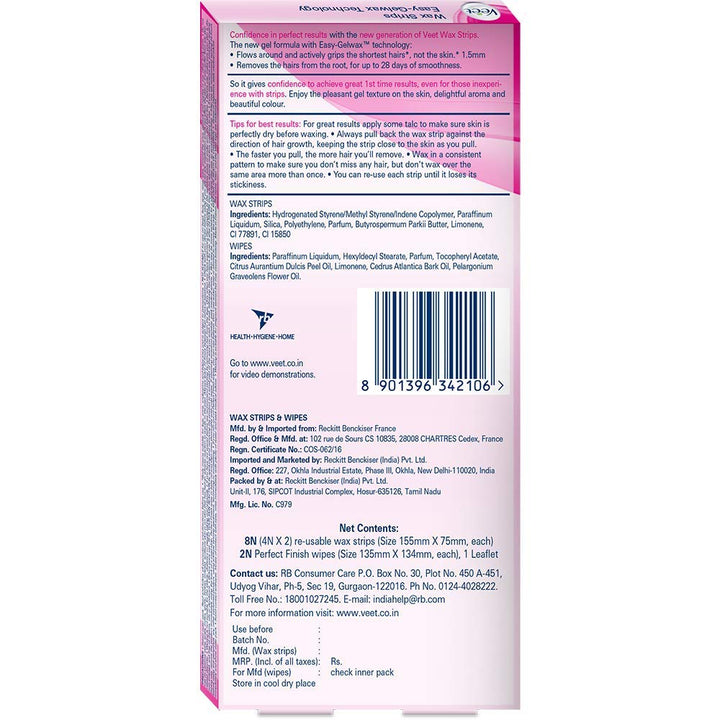 Veet Full Body Waxing For Normal Skin - 8 Strips