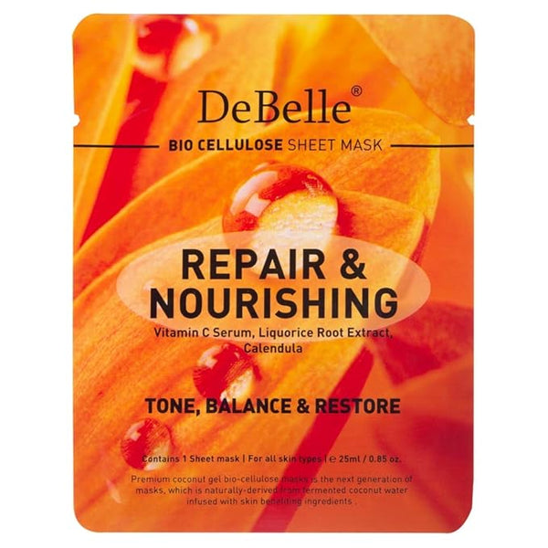 Debelle Bio Cellulose Repair & Nourishing Face Sheet Mask - 25 ml (Pack of 2)