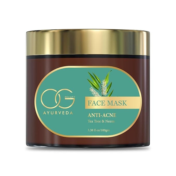 OG BEAUTY AYURVEDA Anti Acne Tea Tree & Neem Face Mask - 100 gms