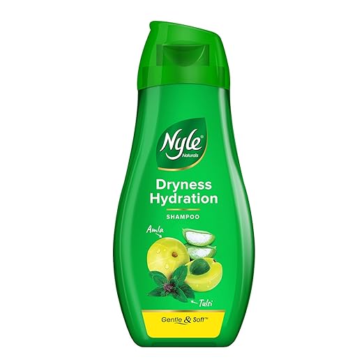 Nyle Naturals Silky and Smooth Anti Hairfall Shampoo, With Tulsi And Amla,Gentle and soft shampoo , PH balanced and Paraben free - 90 ml