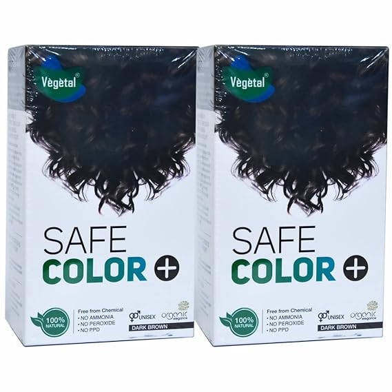 Vegetal Natural Hair Color Dark Brown - 100 gms (Pack of 2)