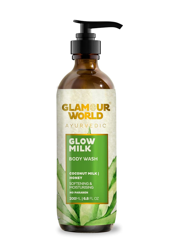 Glamour World Ayurvedic Glow Milk Body wash -200 ml