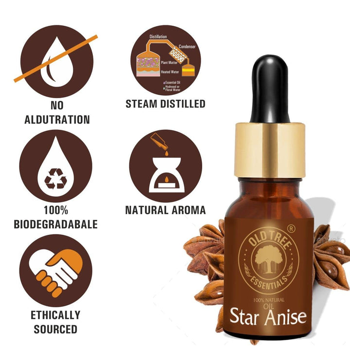 Old Tree Star Anise Essential Oil for Face - 15 ml