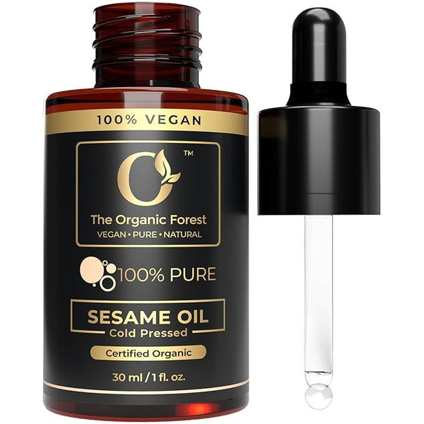 The Organic Forest Organic Sesame Oil - Cold Pressed - 30 ml