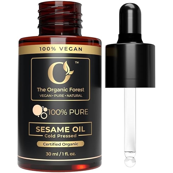 The Organic Forest Organic Sesame Oil - Cold Pressed - 30 ml