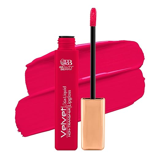 Beauty Berry Velvet Non Transfer Liquid Lipstick Fuschia Pink - 5 gms