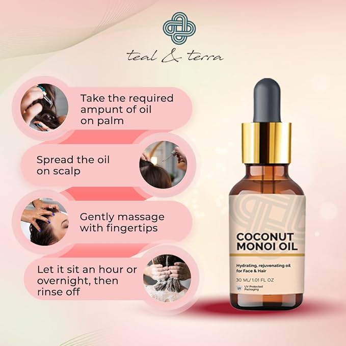Teal & Terra Organic Coconut Monoi Oil - 30 Ml