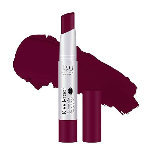 Beauty Berry Kiss Proof Matte Lipstick Wine - 2.1 gms