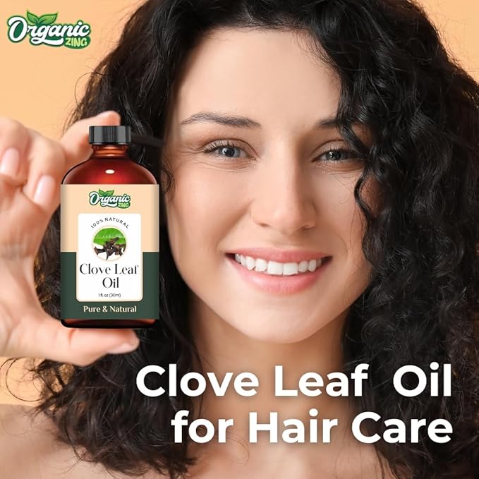 Organic Zing Clove Leaf (Syzygium Aromaticum) Oil | Essential Oil for Skincare, Hair Care, Aroma & Diffuser - 30 Ml