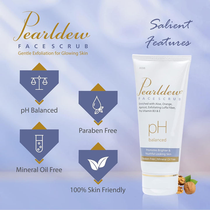 Pearldew Face Scrub Tan Removal Exfoliating Scrub - 100 Gms