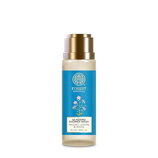 Forest Essentials Travel Size Silkening Shower Wash Madurai Jasmine & Mogra