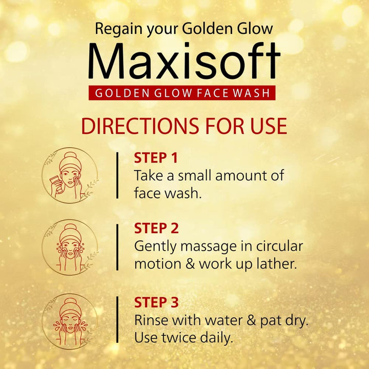 Maxisoft Golden Glow Face Wash | Nourishes & Brightens Skin - 100 Ml