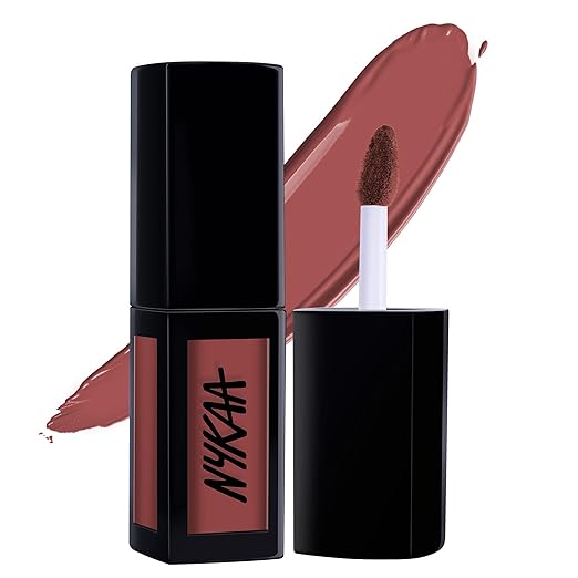 Nykaa Matte to Last Liquid Lipstick 14 Jhumki Brown - 5 ml