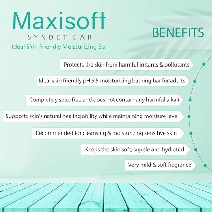 Maxisoft Syndet Bar for Cleansing & Moisturizing - 75 Gms
