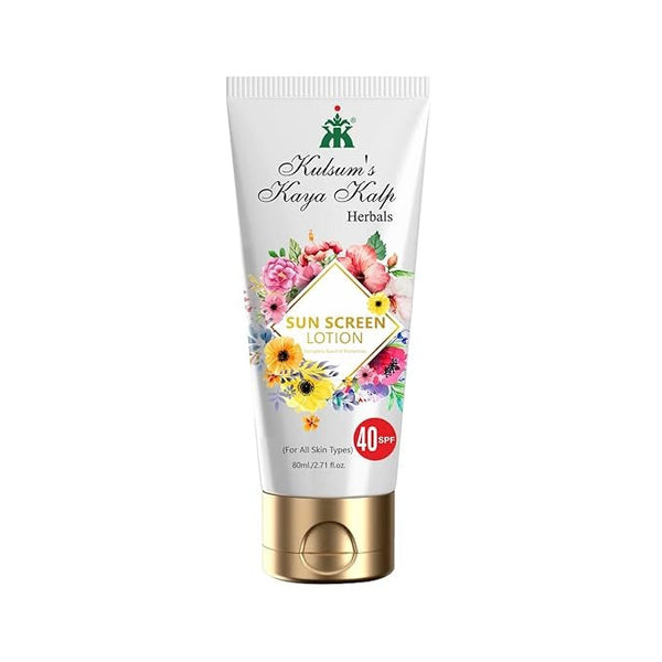 Kulsum's Kaya Kalp Herbals Sun Screen Lotion SPF 40 - 80 ml