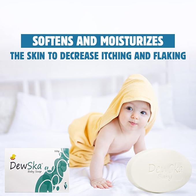Skinska Naturals DewSka Baby Bath Soap - 100 Gms | Pack of 3