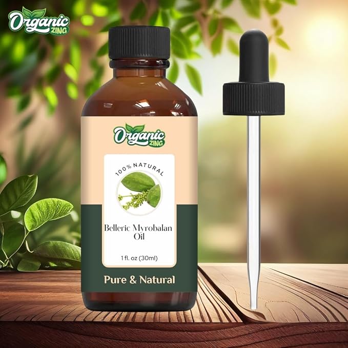 Organic Zing Belleric Myrobalan (Terminalia Bellirica) Oil | Essential Oil for Skincare & Hair Care - 30 Ml