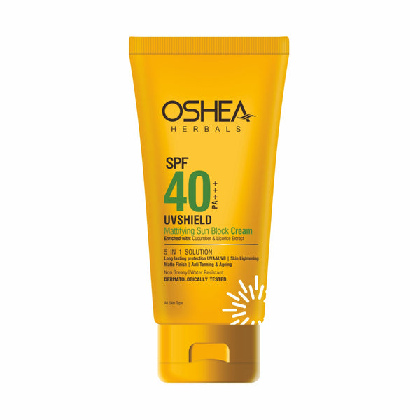 Oshea Sunshield SPF 40 Sun Block Cream Mattyifying - 60 gms