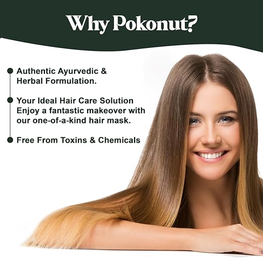 Pokonut Herbal Hair Mask for Hair Growth - 100 gms