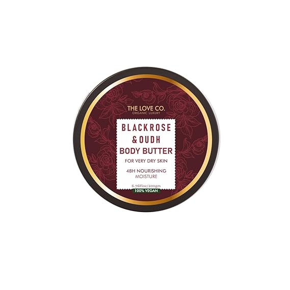 The Love Co. Black Rose & Oud Body Butter - 200 gms