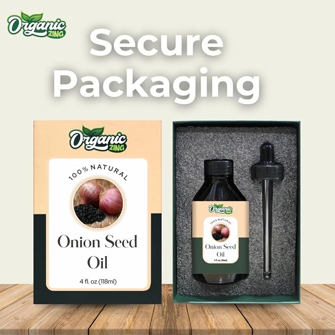 Organic Zing Onion Seed (Allium Cepa) Oil | Carrier Oil for Haircare & Skincare - 118 Ml