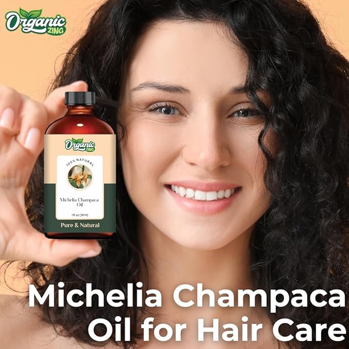 Organic Zing Champaca (Magnolia Champaca) Oil | Essential Oil for Skincare, Hair Care, Aroma & Diffuser - 30 Ml