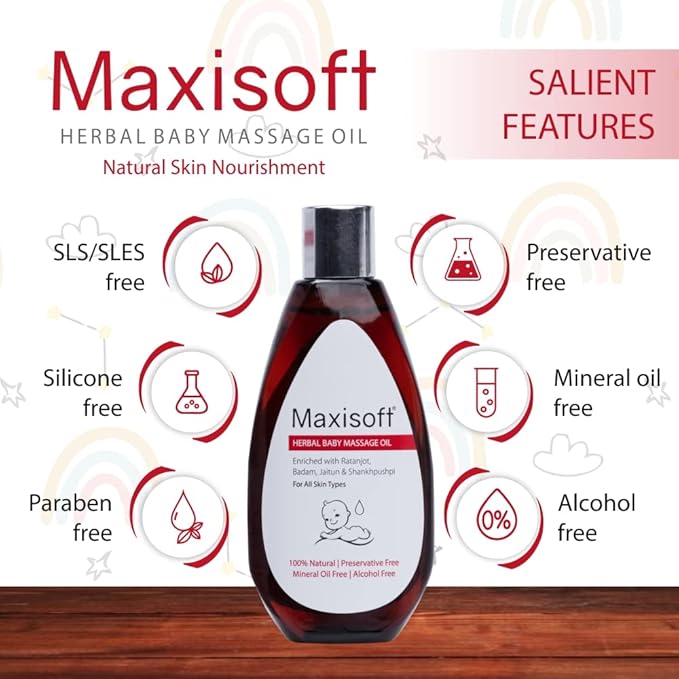 Maxisoft Herbal Baby Massage Oil - 100 Ml