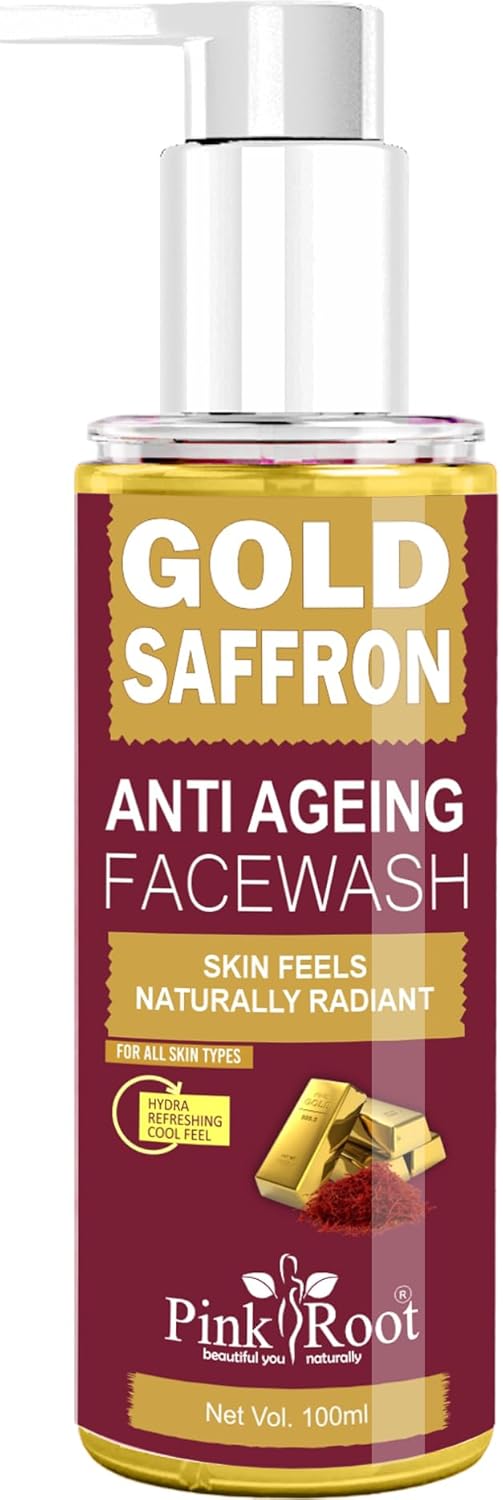 Pink Root Gold Saffron Facewash - 100 ml