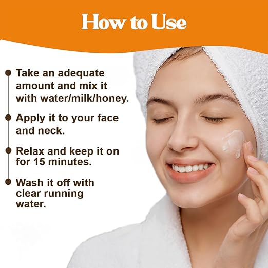 Pokonut Bright and Glow Orange Face Pack Powder - 100 gms