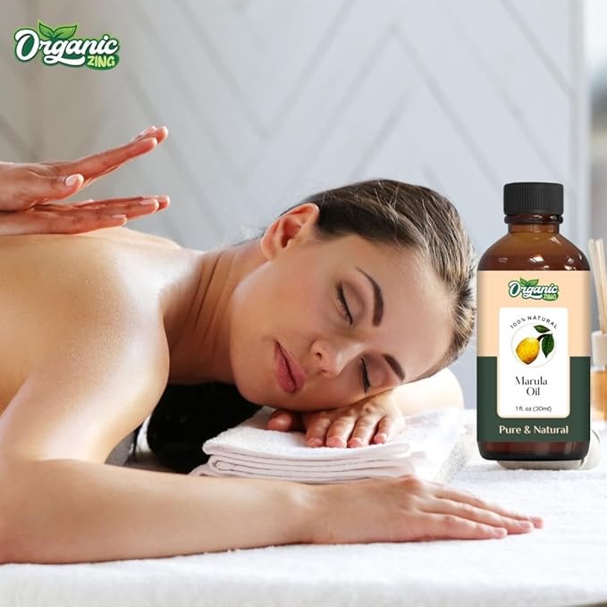 Organic Zing Marula Oil for Skin, Face, Hair Care, Aromatherapy, Diffuser, Conditioner - 30 Ml