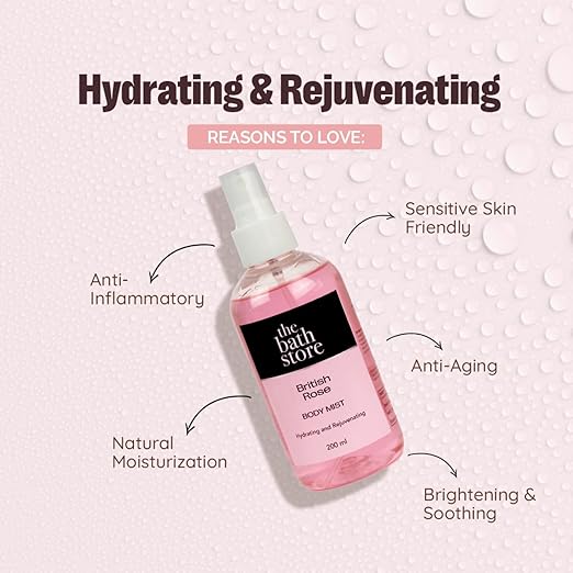 The Bath Store British Rose Women Body Mist - 200 ml