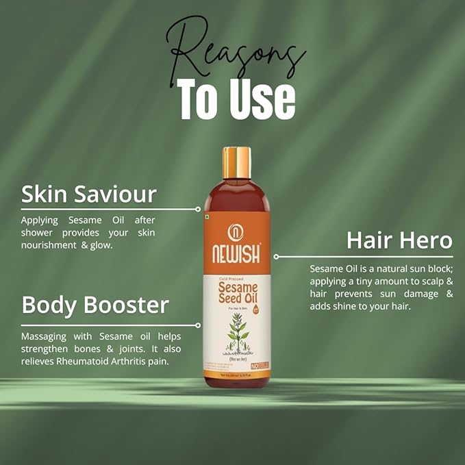 Newish Cold Pressed Sesame oil for Hair - 200 ml