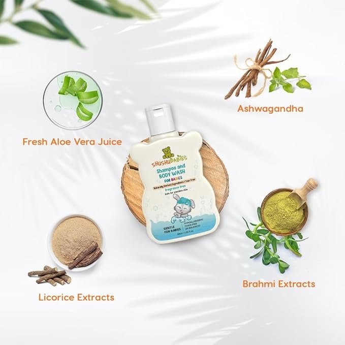 ShuShu Babies Fragrance Free Shampoo & Body Wash - 60 ml
