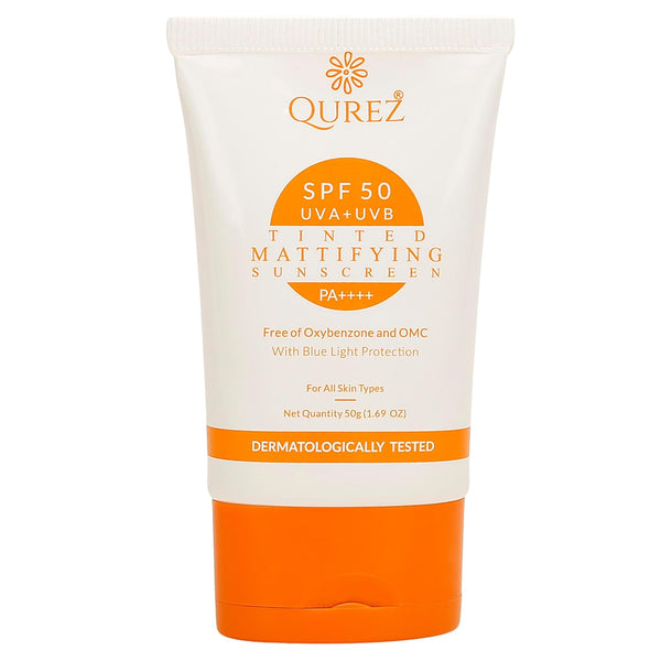 Qurez Spf 50 Tinted Mattifying Sunscreen - 50 gms