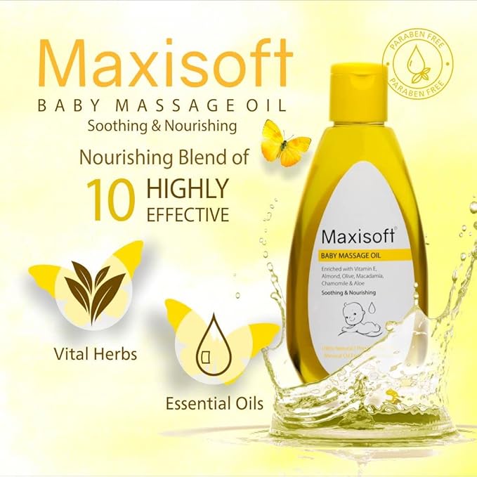 Maxisoft Baby Massage Oil | With Olive Oil, Vitamin E - 100 Ml