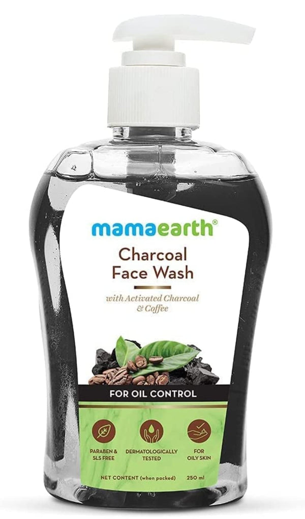 Mamaearth Charcoal Face Wash with Activated Charcoal & Coffee for Oil Control (250ml)