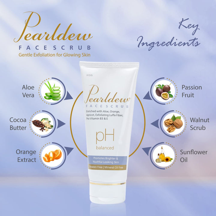 Pearldew Face Scrub Tan Removal Exfoliating Scrub - 100 Gms