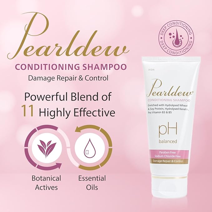 Pearldew Conditioning Shampoo, Ph Balanced, Damage Repair & Control, Paraben Free - 200 Ml