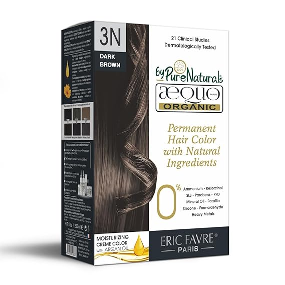 Bypurenaturals Aequo Organic Cream Hair Colour 3N Dark Brown