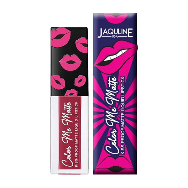 Jaquline USA Color Me Matte Long Lasting Liquid Lipstick Burgundy Red - 5 ml