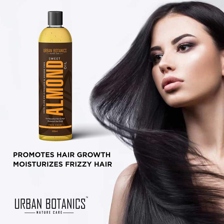 Urban Botanics Pure Cold Pressed Sweet Almond Oil - 200 ml