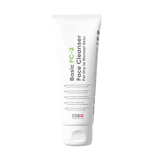 Cos-IQ FC-2 Face Cleanser for Dry to Normal Skin Hydrating Face Wash - 100 ml