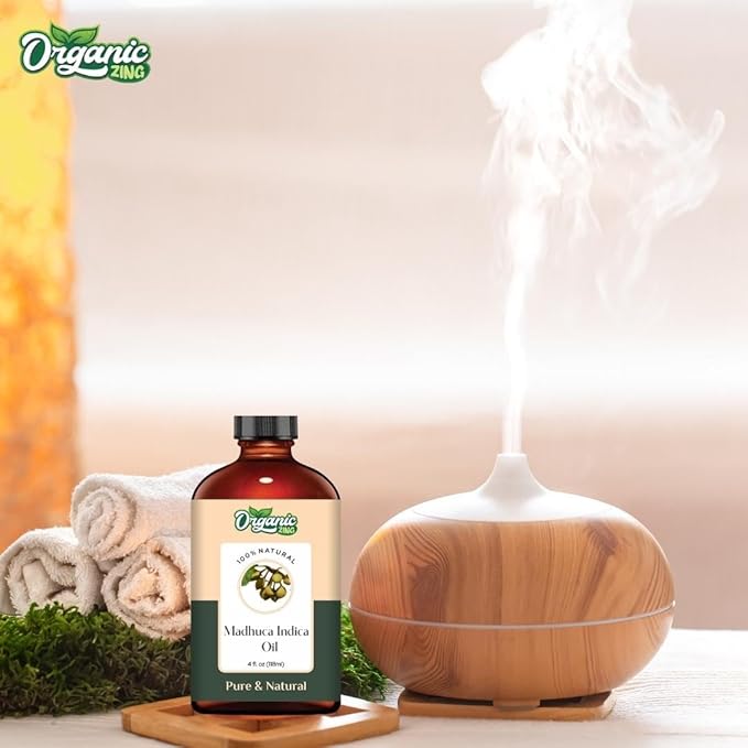 Organic Zing Madhuca Indica (Madhuca Longifolia) Oil | Carrier Oil for Massage, Skincare & Haircare - 118 Ml