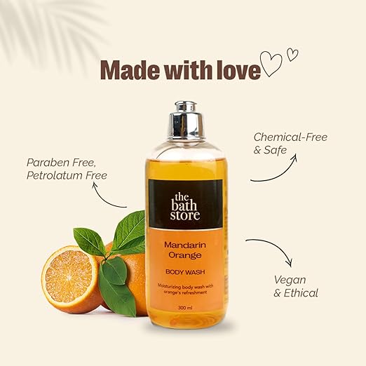 The Bath Store Mandarin Orange Body Wash Shower Gel Tan Removal - 300 ml