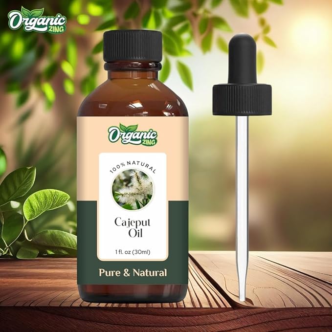 Organic Zing Cajeput (Melaleuca Leucadendra) Oil | Essential Oil for Skincare, Hair Care, Aroma & Diffusers - 30 Ml