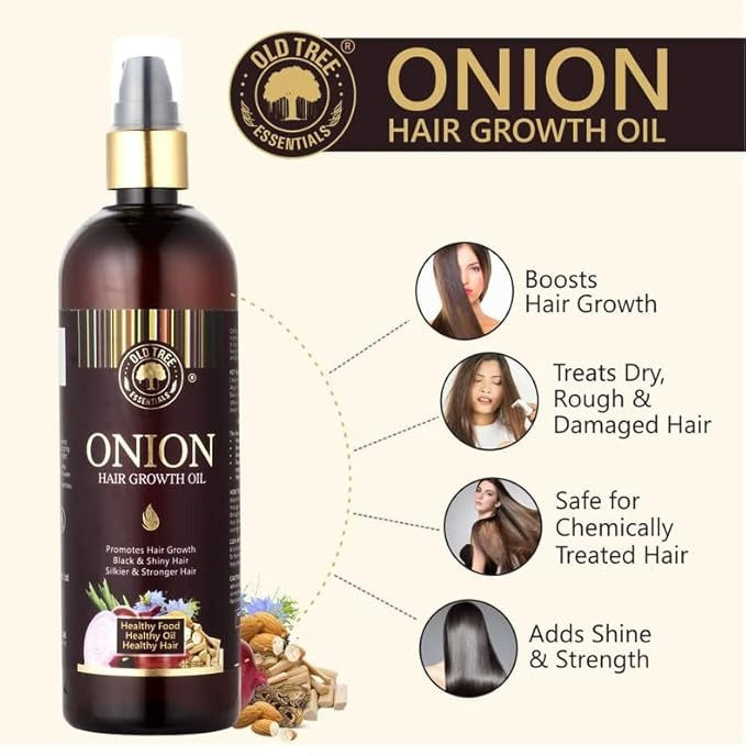 Old Tree Pure and Natural Onion Hair Oil for Promoting Hair Growth - 200 ml